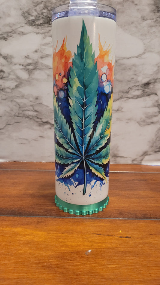 20oz Green Leaf Stash Cup